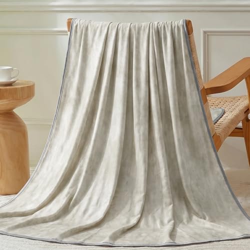 Image of Guohaoi Cooling Throw Blanket for Hot Sleepers, Twin Size 80''x90'' Lightweight Breathable Summer Bed Blanket for Couch, Arc-Chill Q-Max >0.5 Cool Fiber, Lightweight Blanket Light Grey