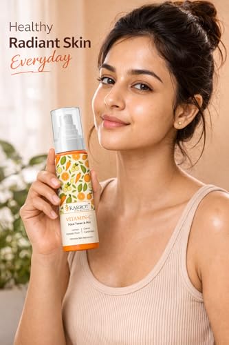 Image of Karrot Vitamin C Face Toner & Mist 100ml for Skin Rejuvenation & Dark Spots - with Kakadu Plum, Ethyl Ascorbic Acid, Niacinamide, Ceramides & Carrot, pH Balanced