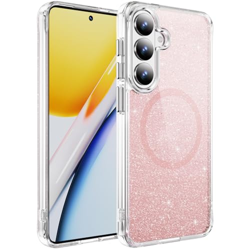 Coque magnétique à paillettes Samsung S26 antichoc pour éviter les rayures