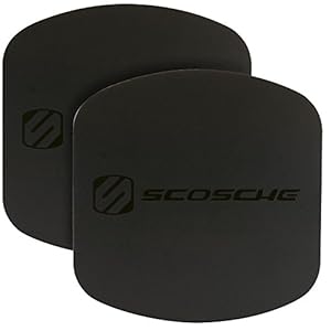 Scosche MAGRKXLI MagicMount Phone Replacement Plate Kit – for Magnetic Car Phone Mount Holder with Extra Strength Hold, Universal with All Devices, Black – XL