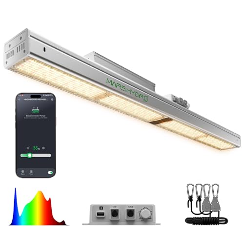 MARS HYDRO SP3000 2x4 Grow Lights for Indoor Plants,Greenhouse Lights,Full Spectrum,Dimmable,Remote WiFi App Control,Daisy Chain Light for Greenhouse Farming Seedling Veg and Bloom for 4x2 Grow Tent