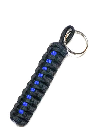 LEO 550 Paracord Thin Blue Line Key Chain