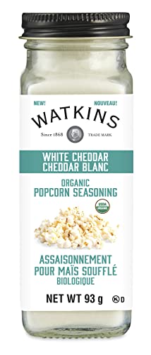 Watkins Gourmet Organic Popcorn Seasoning, White Cheddar, Non-GMO, Kosher, 93 g