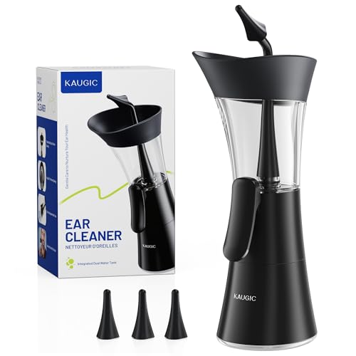KAUGIC Upgraded Ear Wax Removal Kit Manual Ear Cleaner Effort-Saving Button One - Hand Operation Safe & Effective Ear Cleaning Kit for Home Use