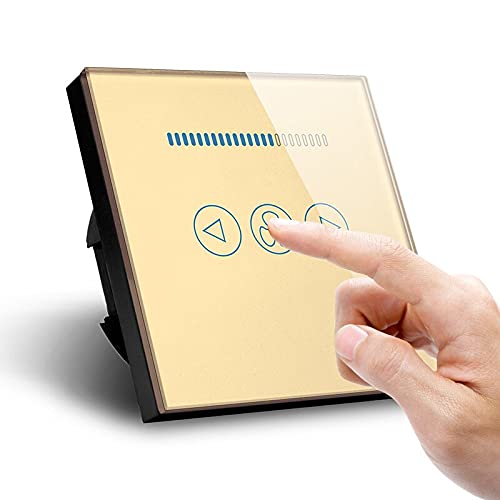 Interruptor Persianas Wifi Cambio de ventilador de techo de control de velocidad de 3 MODO 500W, vidrio de cristal blanco, DIRIGIÓ Retroiluminación, interruptor de ventilador regulador de velocidad In