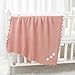 LAWKUL Baby Blanket 100% Traceable Cotton Knit Receiving Blankets Infant Swaddle for Newbron Boy Girls 40