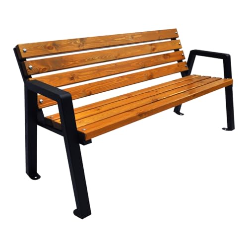 Primario Grande Gartenbank Wetterfest Holz 175cm - Holzbank Outdoor Pulverbeschichtet - Parkbank aus Skandinavische Fichte - Geschliffene Bretter - Bank mit Solider Rahmen (Moderno, Eiche) Primario Grande Gartenbank Wetterfest Holz 175cm - Holzbank Outdoor Pulverbeschichtet - Parkbank aus Skandinavische Fichte - Geschliffene Bretter - Bank mit Solider Rahmen (Moderno, Eiche)