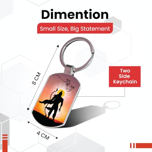 Image of Stylish Metal Keychains with Permanent Glossy Print - Inspirational Quotes & Spiritual Designs - Perfect Key chains for loved ones, Personal Use, Gifts & Return Gifts