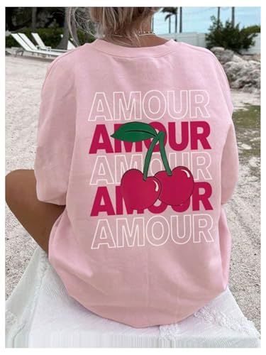 Image of SweatyRocks Girl's Bow Graphic Shirts Long Sleeve Crew Neck Tops Casual Cute Tee Tween Clothes