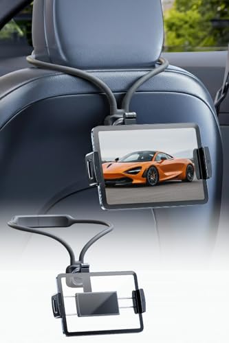 車 後部座席 タブレット アーム 引っ掛ける タブレットホルダー 4〜13インチ ヘッドレスト 36