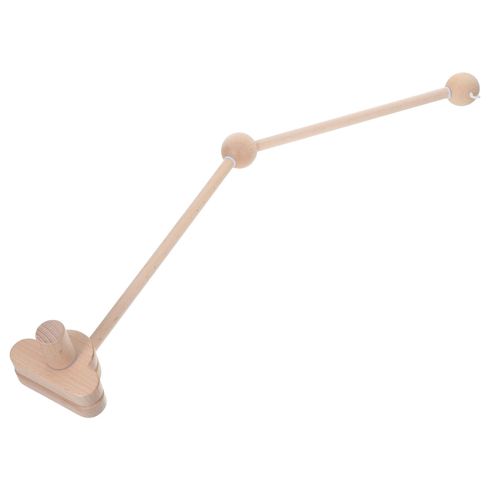 Supporto per Giostrina in Legno Beige per Culla Struttura Regolabile Versatile per Cameretta di Ragazzo Ragazza e Accessori per Culla Sicuri e Pratici