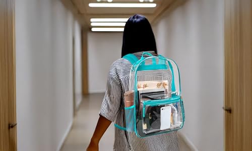 Image of Trail maker Clear Backpack Heavy Duty with Padded Straps, Side Pockets for Kids, Boys, Girls, School, Stadium Approved Events