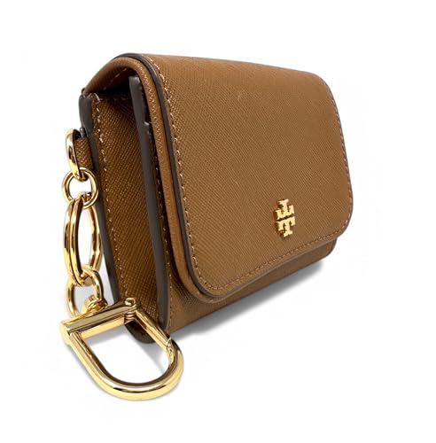 Tory Burch Women's 157146 Crossgrain Leather Emerson Flap Card Case Wallet (Moose)2