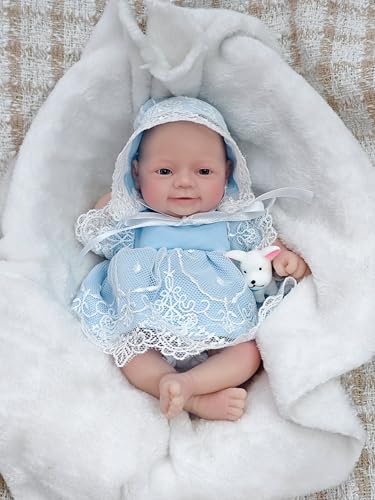 Muñeca Mini Reborn Silicone 7 pulgadas con Accesorios miniatura 6