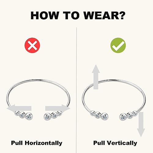 Moissanite Cuff Bangle, 1.8cttw D Color VVS1 Clarity Bracelet fit 7" Below Wrist, 925 Sterling Silver Bangle for Women Wife or Girlfriend Birthday Gifts4