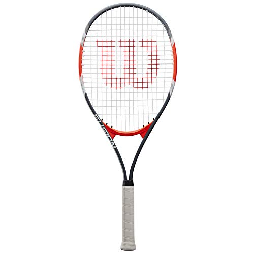 Image of Wilson Unisex-Adult Fusion XL Tennis Racket, Red /Black, Grip 3, Synthetic