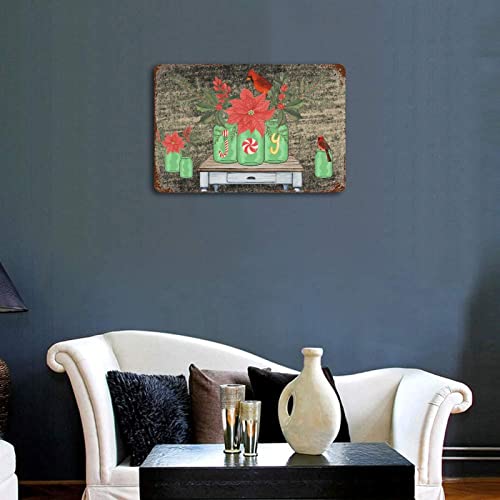 Fleur de Noël panneau rétro idée cadeau pour garage - 5
