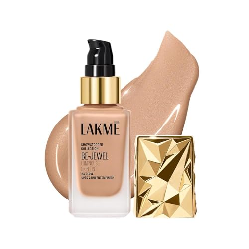 Image of LAKME Be-Jewel Luminous Skin Tint, 25ml, for Radiant, Smooth and Luminous Finish, with Light-Reflecting Polymers, 24HR Filter-Like Wear, Foundation for Women Dry Skin, for Women - Neutral Nude