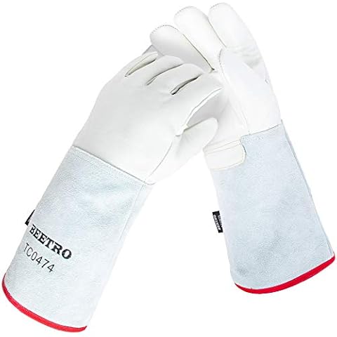 BEETRO -292℉— -418℉/-180℃— -250℃ or Above Antifreeze Gloves for Dry Ice Handling Liquid Nitrogen Low Temperature Resistant Sponge Inner 14 Inch Cover