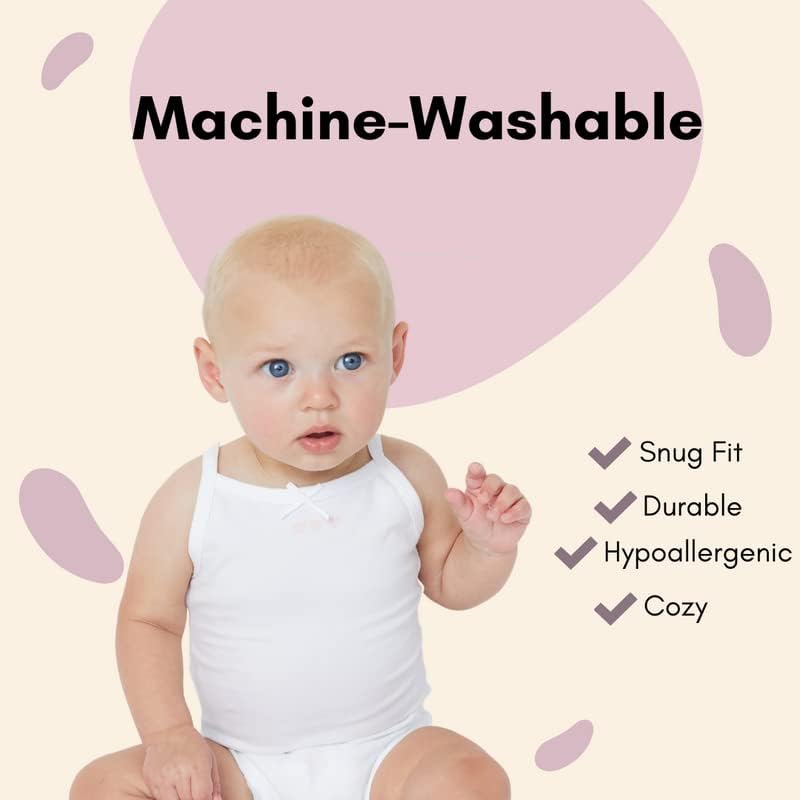 Feathers Tank Top Bodysuits for Baby Girl (2 Pack) Super Soft One-Piece Toddler Bodysuit - Image 6