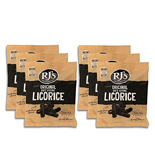 RJ&rsquo;s Soft Eating Natural Licorice 300g (Pack of 6) (Made i