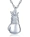 Yumilok - Collar de Plata de Ley 925 Colgante Diseño de Guantes de Boxeo para Mujeres/Niñas Aficionadas al Boxeo