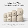 WeGym SafeGrip Square Dumbbells with Anti-Slip Handles, Safe Weight Lifting Equipment for Home Gym, Aesthetic Dumbbell Sets (Starter Set 2+3+5+8LB Pair with Slate Rack - Sandstone Set)