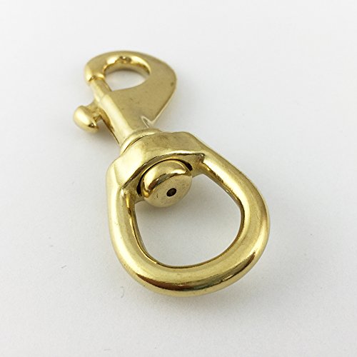 image for PROTEUS Heavy Duty Solid Brass Swivel Bolt Snap Hook 3-1/2