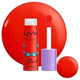 NYX Professional Makeup Saucy Sisters Fat Cheeks Liquid Blush, saftig, aufbaubar, ultra hydratisierend, vegan, Snarky Scarlet, 1 Stück