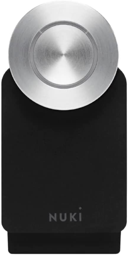 Nuki Smart Lock Pro (3rd generation), smart door lock with Wi-Fi remote access, electronic door lock turns your smartphone into a key, with Power Pack, Black