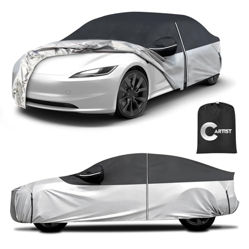 Cartist 420D Car Cover for Tesla Model Y 2020-2027 All Weather Car Cover for Model Y Accessories Full Exterior Cover Waterproof UV Rain Snow Protection