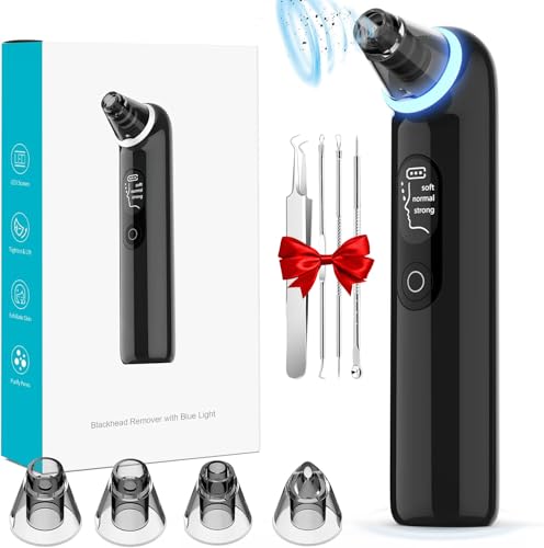 Black Head Remover Tools Blackhead Pore Vacuum: Electric Facial Pore Cleaner 3 Suction Levels, Rechargeable Pimple Comedone Extractor Skin Care for Face