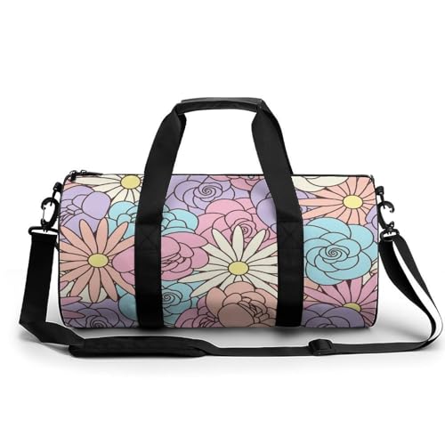 Sac de voyage 45x23x23cm Couleur des Fleurs pour organiser vos affaires de sport et gym