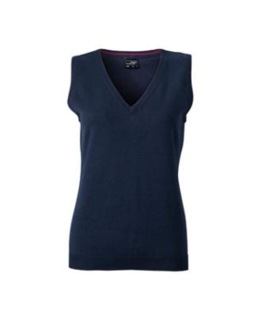 James & Nicholson Women's Navy Ladie's Classic Cotton Sleeveless Pullover (Xxl, )