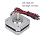 Nema 17 Schrittmotor, 3 Stück Nema 17 Schrittmotor 1A 13Ncm (18.4 oz.in) Haltemoment 4-Lead 1,8 Grad 42 * 42 * 20mm Motor für 3D-Drucker CNC fräsmaschine