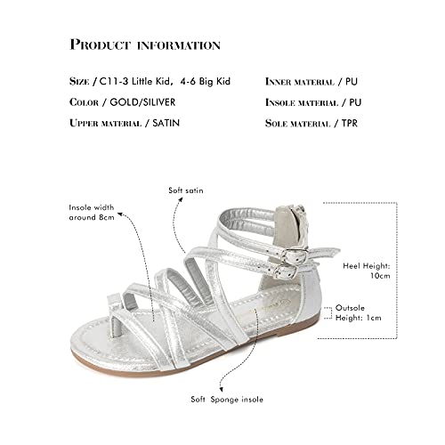 Image of FUNKYMONKEY Girls Gladiator Strap Sandals Flat Thong Cross Strappy Sandals