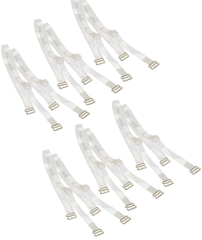 Women's Pack of 6 Pair Clear Invisible Bra Straps - One Size-image-35