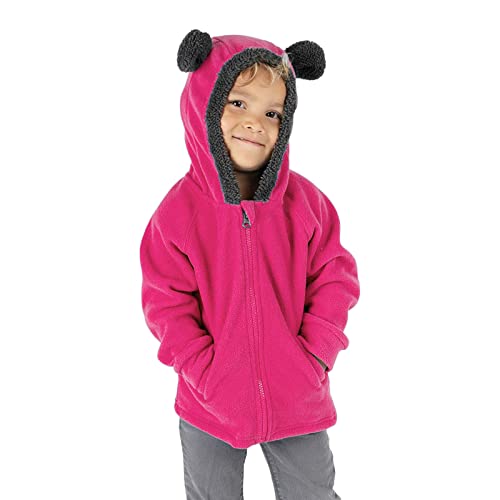 Kids Boys Cute Warm Winter Jacket Thicken Fleece Bear Ear Hooded Coat Zipper Windproof Outerwear Jackets With Pocket