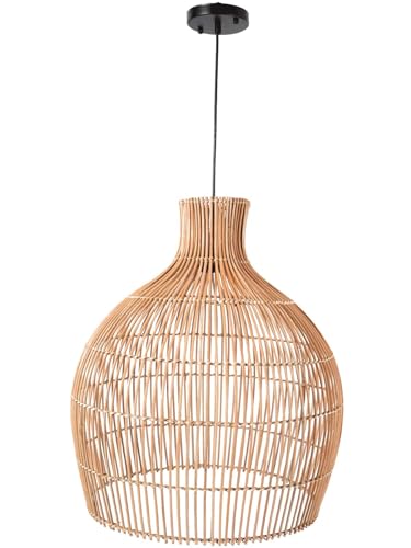 VIVANNO Deckenlampe Deckenleuchte Rattan PLAFON 50x55 cm beige natur