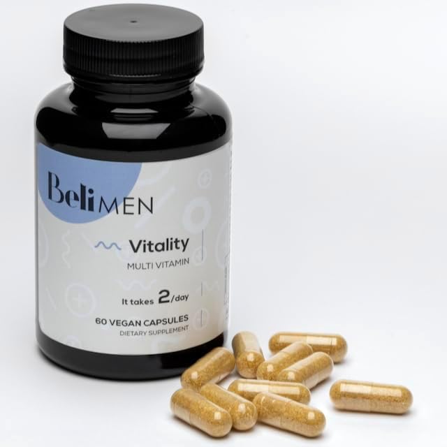 - Beli Men Prenatal Multivitamin Preconception Fertility Support, Enhanced Sperm Health, Sperm Count & Motility, Testosterone, 60 Capsules with Vitamin E, B6, B12, Zinc, Folate & CoQ10, 30-Day Supply