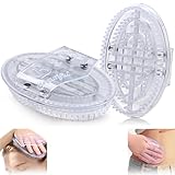 2Pcs Meridian Massage Brush, Upgrade Pro Meridian Brush for Belly, Beauty Salon Professional Custom Meridian Brush, Full Body SPA Massager Relaxation, Acupressure Meridian, Scalp Massage (Clear)