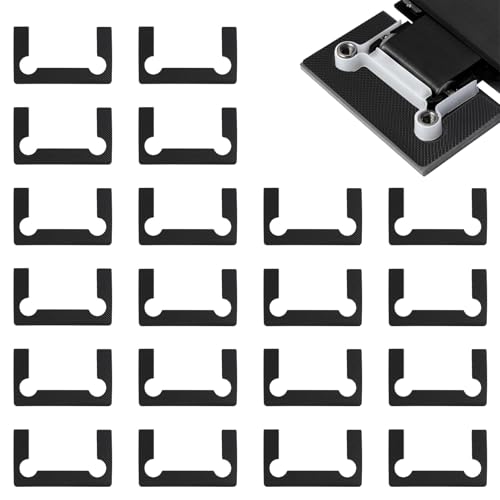 UFURMATE Gasket Replacement Kit for Hinges, 40Pcs Shower Doors Hinge Gaskets Black Anti-Slip Gasket Pad for Glass Door Hinge