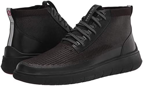 Cole Haan Men's Generation Zerogrand STITCHLIT Hitop WATERRESISTANT Sneaker, Black Knit/Matte Shine WR/Black Reflective, 12 | Image 6
