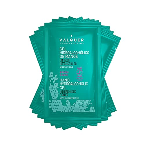 Gel Higienizante Valquer Laboratorios Hidroalcohólico de Manos Triple Limpia E Hidrata. Limpiador de manos. Con Aloe Vera - Monodosis 1200...