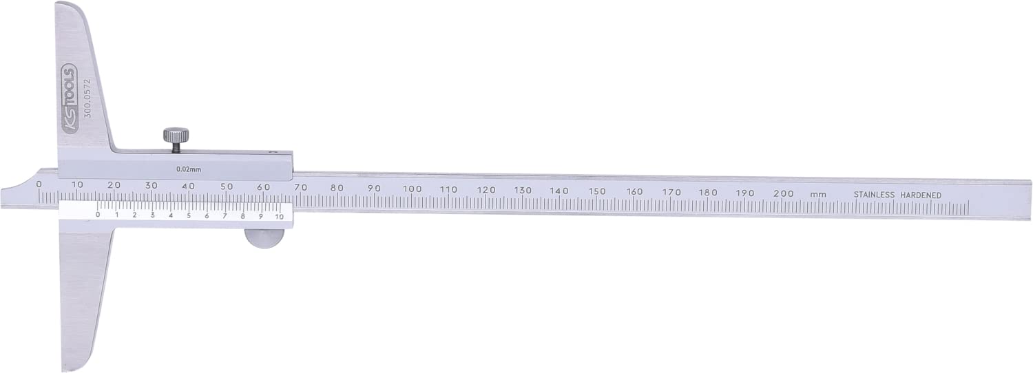KS Tools 300.0572 Calibre de profundidad, 0-200 mm