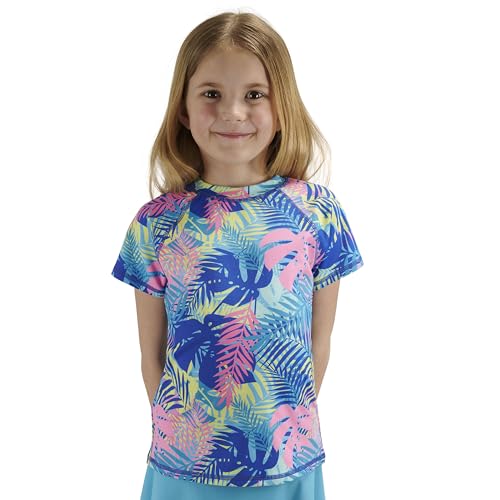 Image of Lands' End Girls' Swim UPF 50+ Short Sleeve Sun Tee Rash Guard Shirt