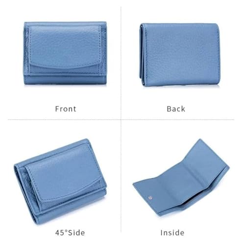 Generic Preliminaryt 2024 New Genuine Leather RFID Blocking Card Holder Organizer Pocket Mini Wallet, Anti-Credit Card Fraud Folding Mini Wallet, Premium Leather Wallet for Women (Black) 6