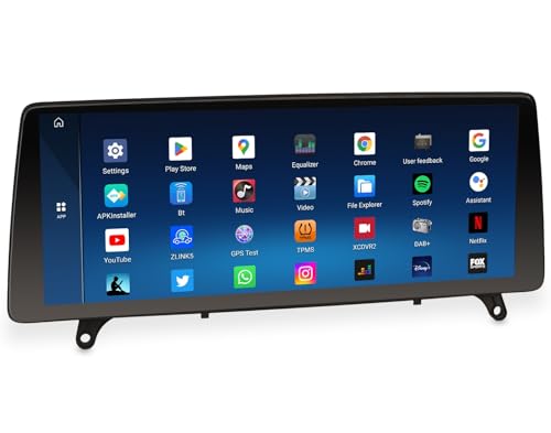 12,3 Qualcomm 8 Core 8+128GB Radio Coche Carplay para BMW X5 E70/ X6 E71 【CIC Sistema】 DSP Bluetooth 5.1 A2DP Dab+ SWC 4G DSP WiFi GPS Navegador Canbus Idrive 2K Pantalla táctil