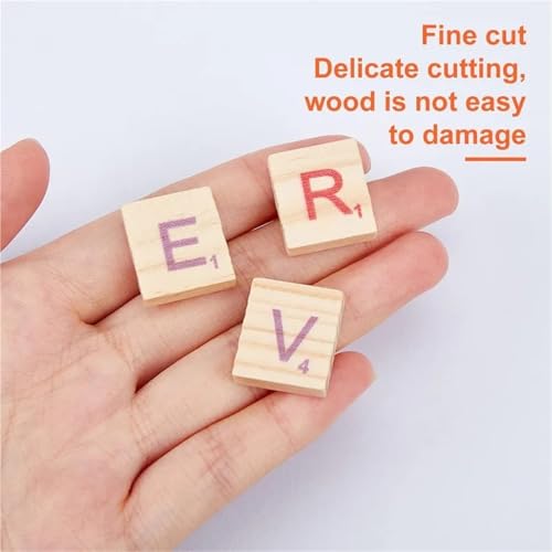6sets Colorful Wood Letter Tiles A-Z Capital Letters Pieces miniatura 4