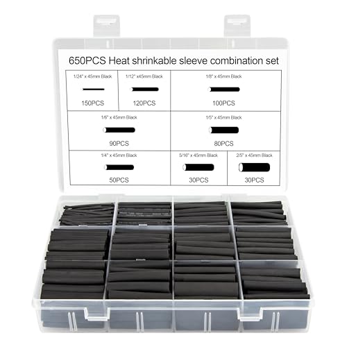 650 Pcs Heat Shrink Tubing 3:1 Heat Shrink Tube 45mm Heat Shrink ...